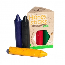 Honeysticks180克 宝宝儿童蜂蜜长蜡笔6色 无毒可食