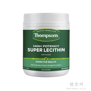 Thompson's汤普森 Super Lecithin超级卵磷脂200粒 保质期：04/2026
