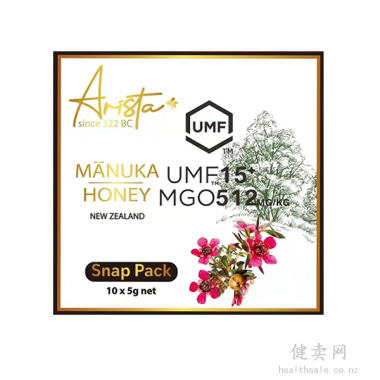 Arista 麦卢卡蜂蜜 UMF15+ 零食便携装 10条x5g 保质期：09/2028