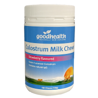 Good Health好健康牛初乳咀嚼片 草莓味 150粒，提高免疫力 保质期：08/2026